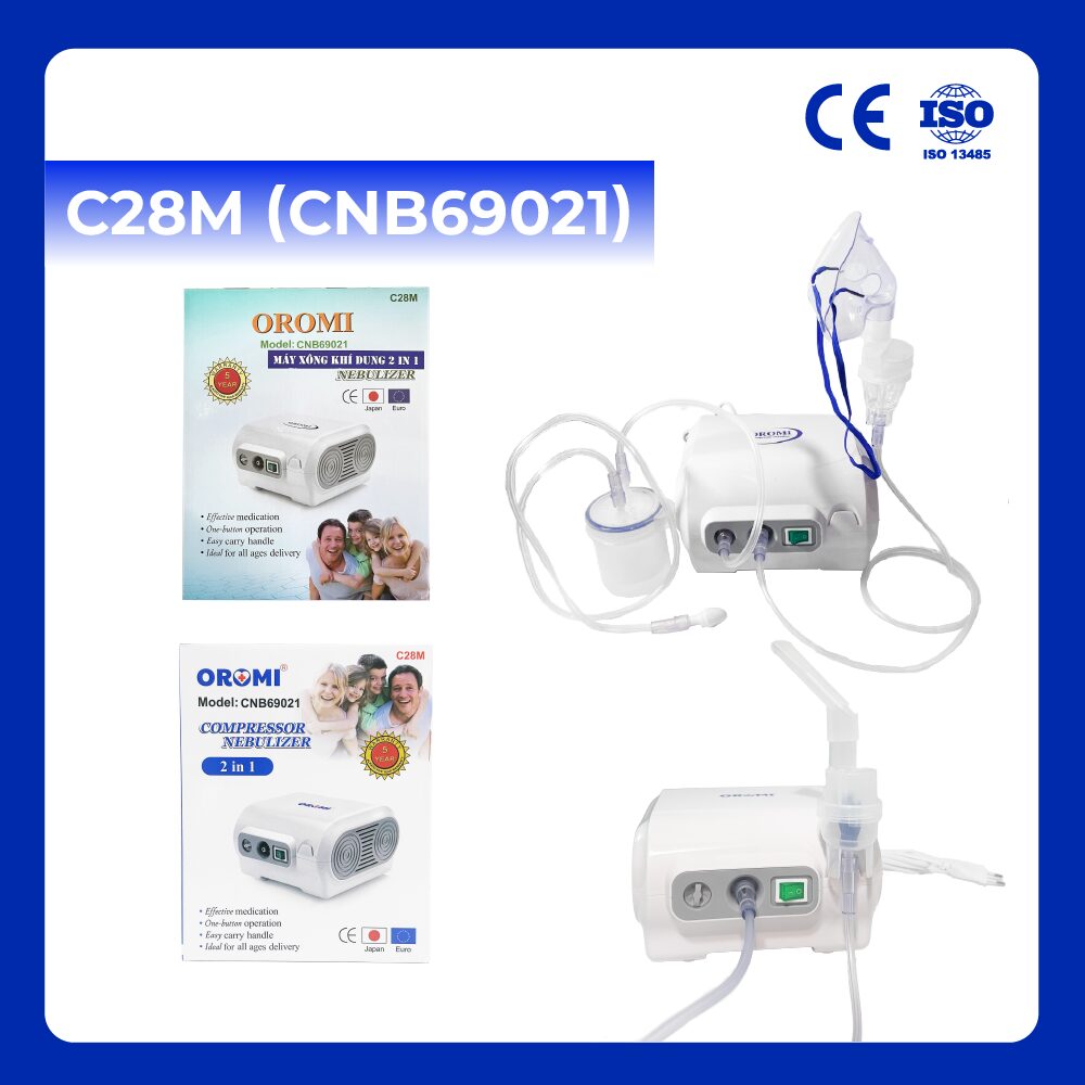 C28M (CNB69021) - Máy Xông Khí Dung Và Hút Mũi Tích Hợp Hút 2 Trong 1 - Dòng CHUYÊN XÔNGC28M (CNB69021) - Máy Xông Khí Dung Và Hút Mũi Tích Hợp Hút 2 Trong 1 - Dòng CHUYÊN XÔNG