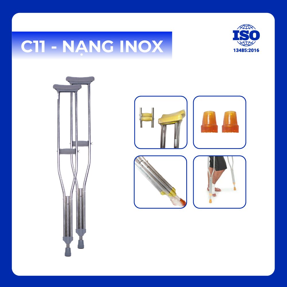 C11 - Nạng Inox Cao CấpC11 - Nạng Inox Cao Cấp