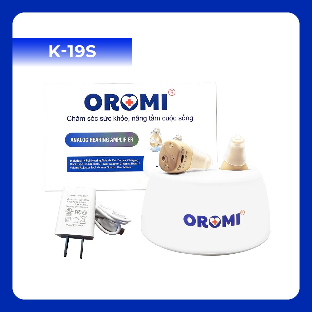 K19S - Máy Trợ Thính Không Dây Có Đế SạcK19S - Máy Trợ Thính Không Dây Có Đế Sạc