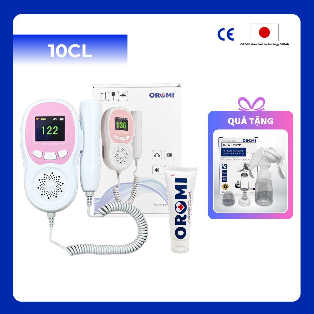 10CL - Máy Đo Tim Thai Cầm Tay (Pin Sạc)10CL - Máy Đo Tim Thai Cầm Tay (Pin Sạc)