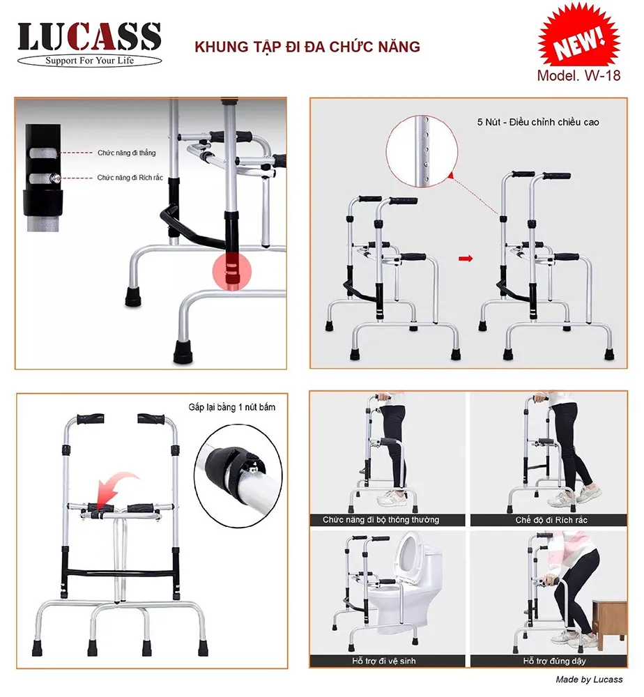 Khung tập đi Lucass W-18