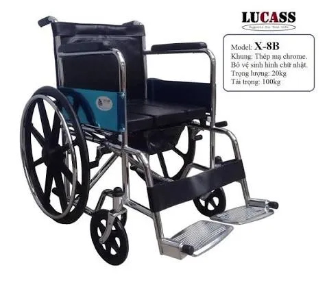 Xe Lăn Tay Có Bô Vệ Sinh Lucass X-8B
