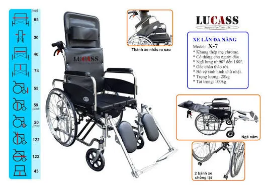 Xe lăn đa năng Lucass X7