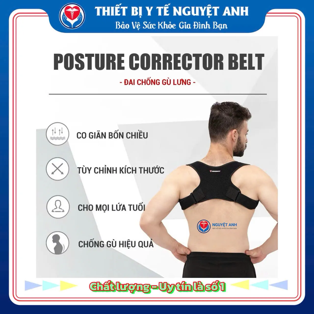 Đai chống gù lưng chính hãng GoodFit GF711P