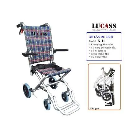 Xe lăn nhôm xách tay du lịch Lucass X-11