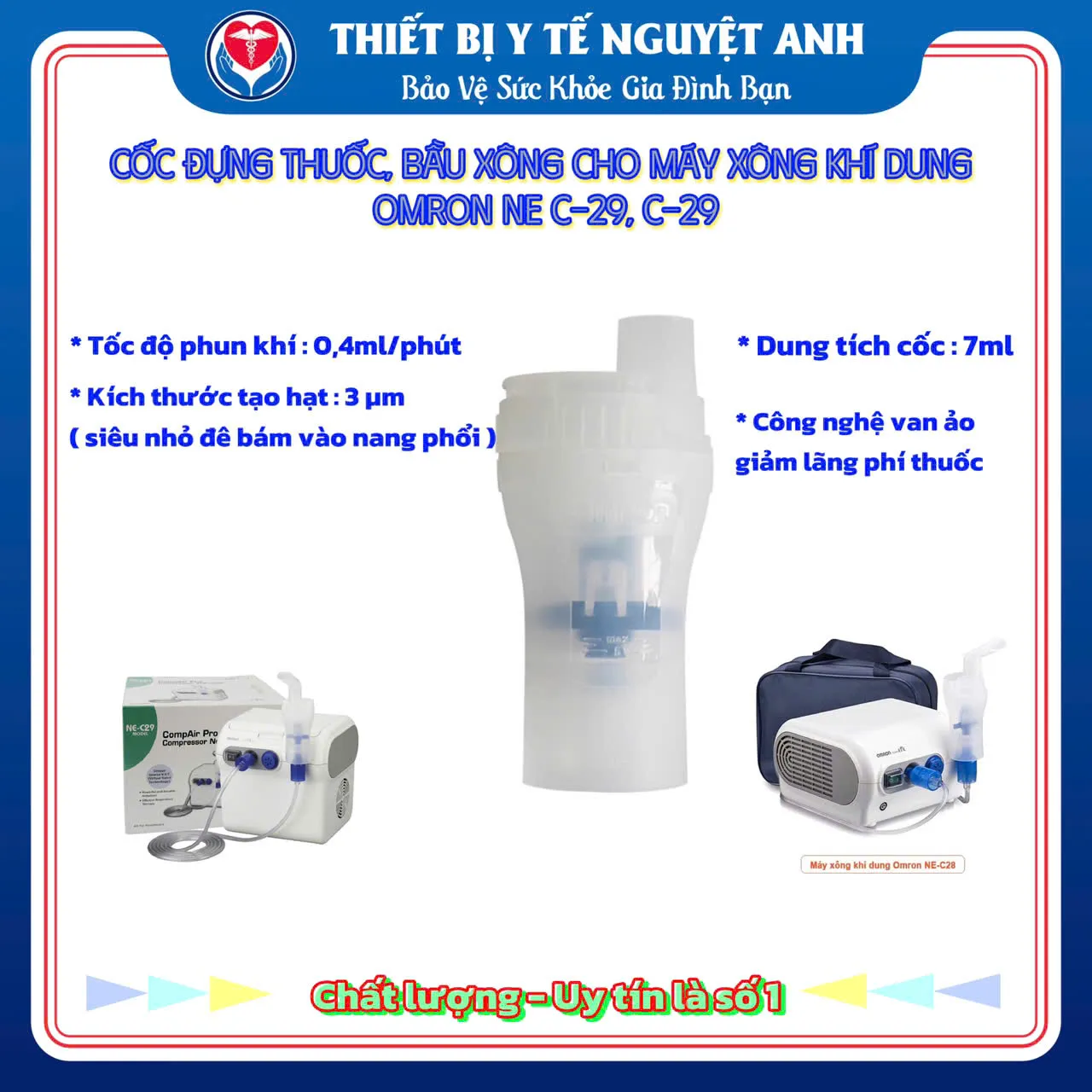 Cốc Đựng Thuốc Dành Cho Máy Xông Khí Dung Omron NE-C28