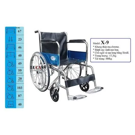 Xe lăn tiêu chuẩn Lucass X-9